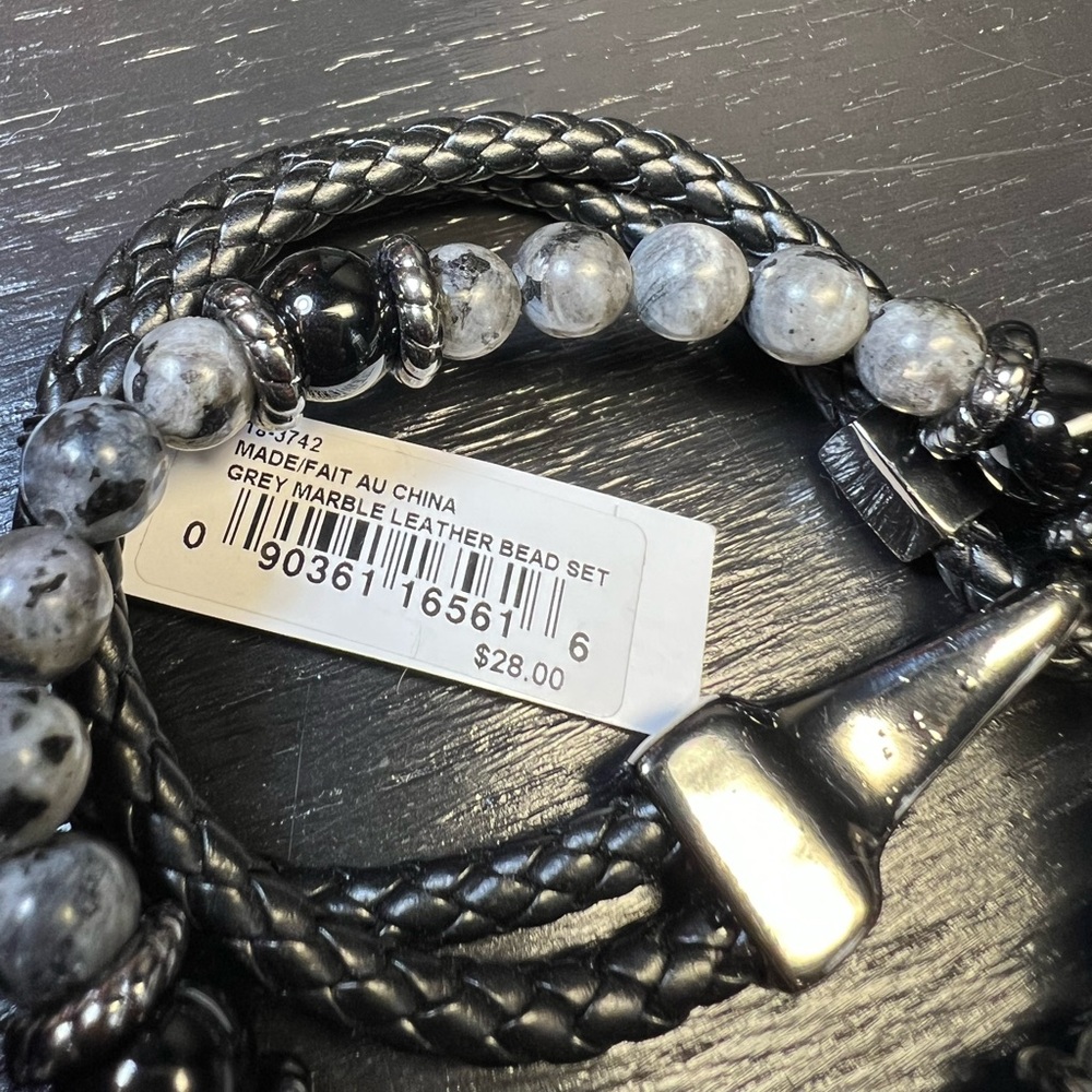 Guess Black and Gray 2 Piece Bracelet Set - Picture 6 of 7